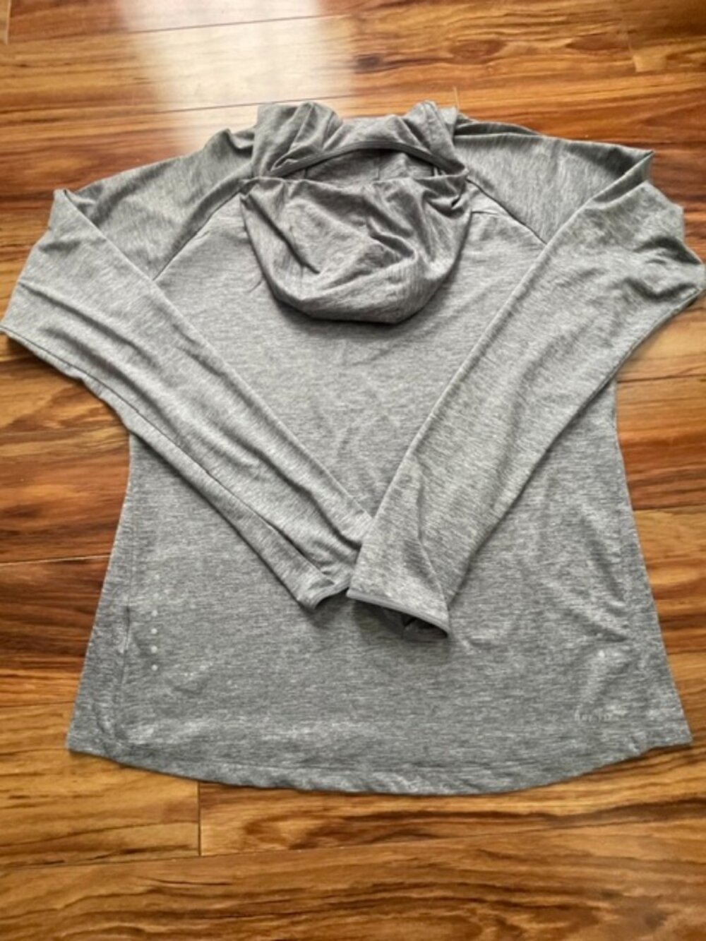Nike Women's Dri-FIT Long Sleeve Running Hoodie Sweatshirt, Gray, Size L - Picture 2 of 7